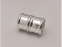 УЦЕНЕННЫЙ ТОВАР! Магнитная застежка "Бамбук"  - 12мм - СВЕТЛОЕ СЕРЕБРО