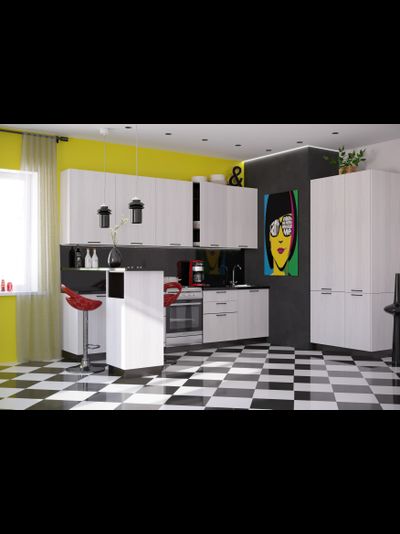 Хелмер кухня модульная с фасадами из ЛДСП разные цвета