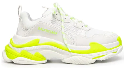 Кроссовки Balenciaga Triple S белые с желтым