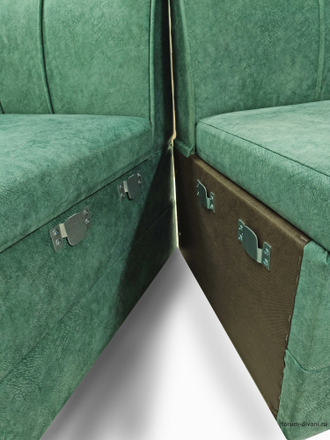 Кухонный Угловой диван "Форум-8" Зеленый левый