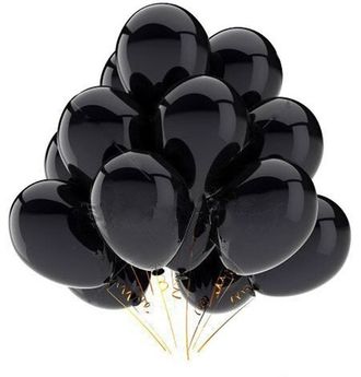 15 чёрных воздушных шаров