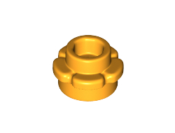 Plate, Round 1 x 1 with Flower Edge 5 Petals, Bright Light Orange (24866 / 6209681)