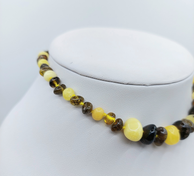 Детские бусы из натурального обработанного янтаря через узелок арт.50