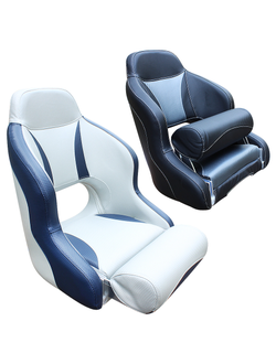 Кресло с болстером Skipper carbone, светло-серый с темно-синим