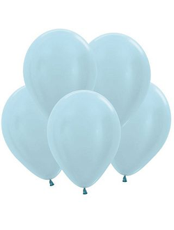 Воздушный шар с гелием "Голубой металл" 30 см