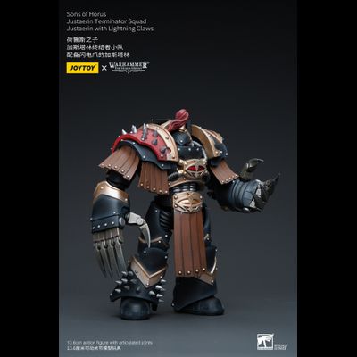 Терминатор Сынов Хоруса (Warhammer Horus Heresy) - КОЛЛЕКЦИОННАЯ ФИГУРКА 1/18 Sons of Horus Justaerin Terminator Squad with Lightning Claws (JT9725) - JOYTOY