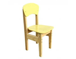 Стул детский деревянный "Гномик пастель", 2 г.р., желтый, зеленый, голубой