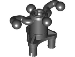 Technic, Steering Arm with 4 Tow Ball with Black Wheel Hub 3 Pin Triangular 32495 / 32496, Black (32495c01 / 4227853)