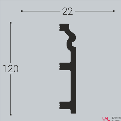 Плинтус Bello Deco XPS П5 2000х120х22