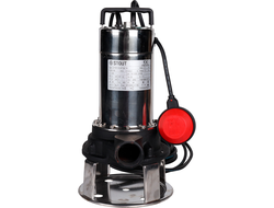 Насос дренажный с режущим механизмом STOUT, с поплавком, корпус-чугун, кабель 10 м, 230V, Q=150 л/ми