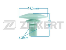 КЛИПСА КРЕПЕЖНАЯ ZEKKERT BE-2026