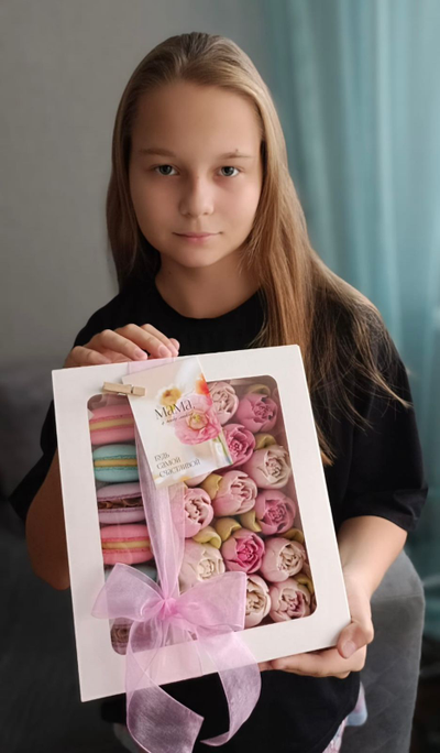 Зефирные тюльпаны и макаронс