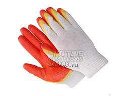 Перчатки Х/Б двойной облив латексом (13 класс)