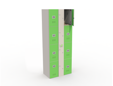 Блоки шкафов-локеров серии «LL 08A» Блоки из восьми шкафов - локеров для персонального использования