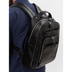 Кожаный рюкзак Monfestino black (арт. 3034-01)