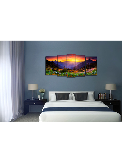 Модульная картина "Горный закат"
