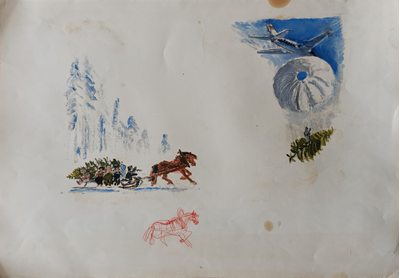 "Фея" литография Швец П.Ю. 1972 год