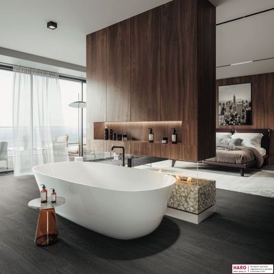 Ламинат Haro Tritty 200 Aqua Дуб Контура Черный 541554 33 класс толщина 8 мм с фаской 1.98 м2