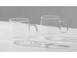Набор кружек  прозрачный, 0,4 л, 2 шт