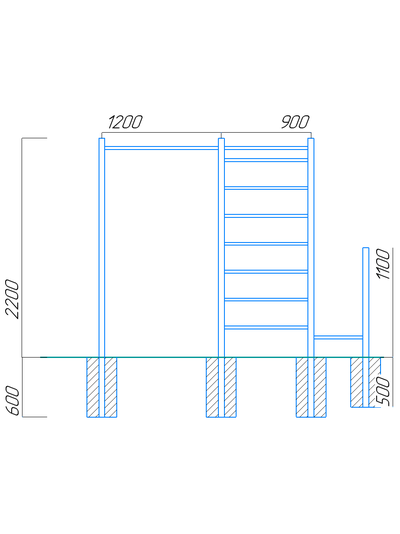 Спортивная площадка Workout W171