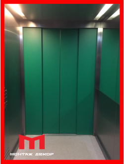 Пленка Oracal на дверях лифта