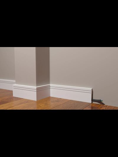 Напольный плинтус Decor-Dizayn DD717, для покраски, влагостойкий, ударопрочный, 2 метра