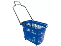 Корзина-тележка пластиковая на 4-х колесах PBT30