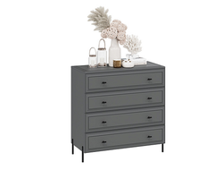 Спальня ПАНДОРА - Комод Серый Графит/Графит матовый