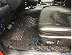 3D коврики в салон Toyota Hilux из экокожи