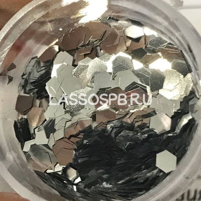 Глиттер блестки Серебро Крупный 2,8 мм вес 100 г