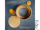 Форма для выпечки Доляна «Круг. Рэнди», 21,5×6,5 см, съёмное дно, антипригарное покрытие, цвет золотой