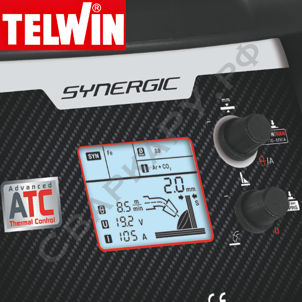 Полуавтомат для MIG/MAG сварки Telwin TECHNOMIG 215 DUAL SYNERGIC