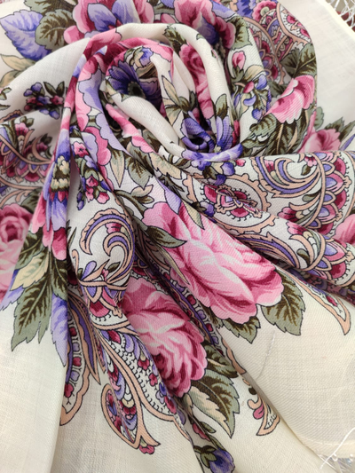 Павловопосадский платок На солнечной поляночке 2004-2