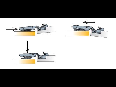 F0 Монтажная планка петли Titus T-type прямая с винтами 6,3х15 мм
