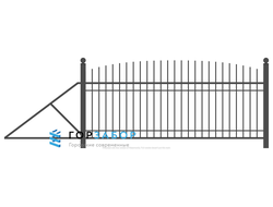 Заказать откатные сварные ворота для забора SZ15-09 у производителя