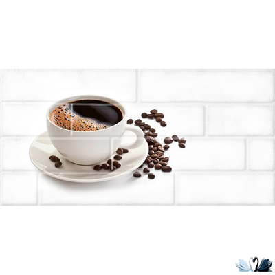 Плитка настенная Belani Брик Декор белый 30 х 60 см Кофе Береза керамика