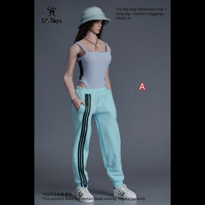 Женский спортивный костюм, набор из 3 предметов (бирюзовый) - 1/6 - Hip-hop suit (SA022A) - SA Toys