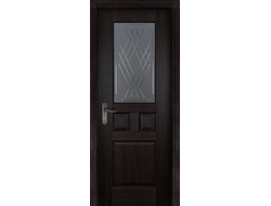 Дверь дубовая венге Тоскана со стеклом