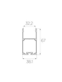 Алюминиевый профиль 4L-3567-S ANOD