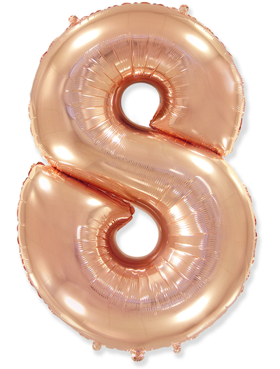 Фольгированная цифра - Розовое золото