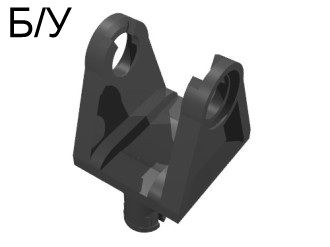 ! Б/У - Technic, Steering Arm with Pins, Black (32069 / 4114671 / 6278276) - Б/У