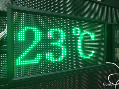 Уличные часы-[88:88]-t-370х690мм (зеленый)