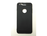 Защитная крышка силиконовая iPhone 6 Plus черная, с вырезом под логотип