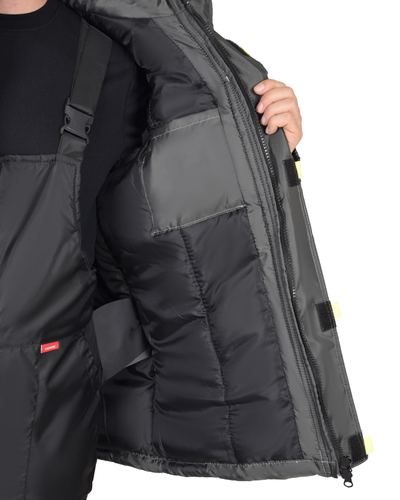 Куртка Фаворит  утепленная, темно-серый/черный, тк.Оксфорд