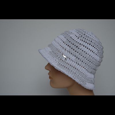 Шляпка Италия Vizio 1245 P белая летняя