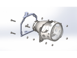 Переходные рамки для адаптивных фар Volvo XC90 под модуль Hella 3R/Hella R New (Комплект, 2шт)