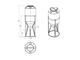 Емкость конусная 240 литров в обрешетке