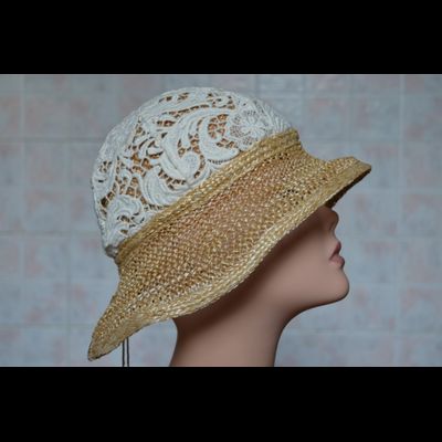 Шляпа соломенная с кружевом Vizio Италия 5740 MP