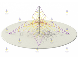2230.8.3 Пирамида 8м (фиолетово-жёлтая, пластик жёлтый)
