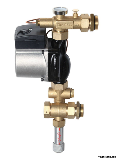 Узел смешения Danfoss FHM-C6 с 3-х скоростным насосом UPS 15-60